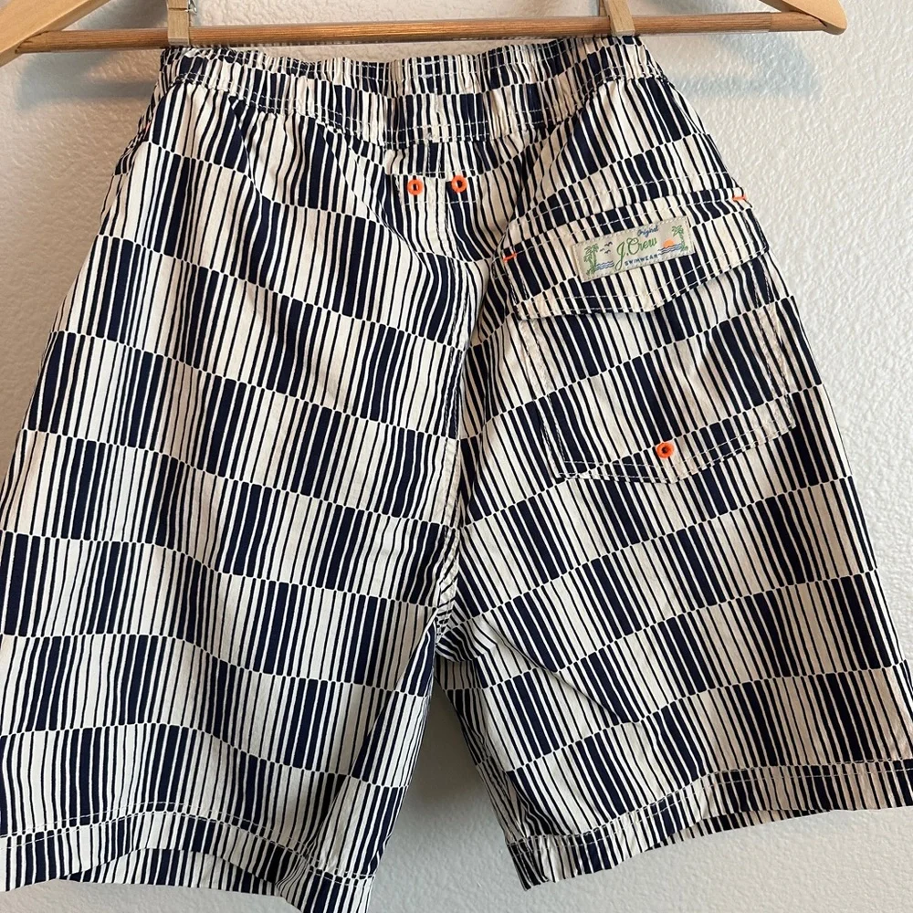 Crew cuts by J. Crew Navy and White Striped Board Shorts - Picture 2 of 6